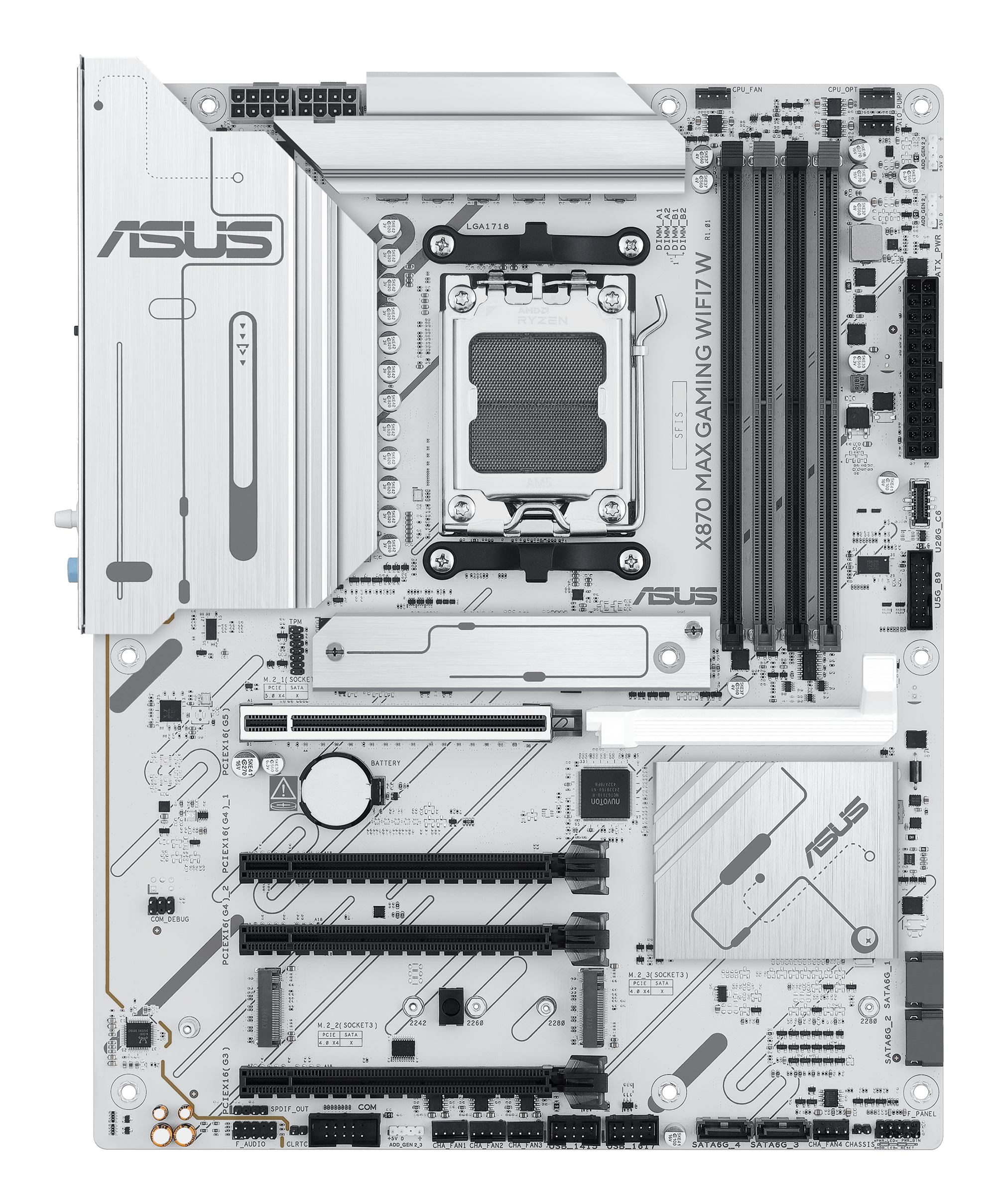 ASUS X870 MAX GAMING WIFI7 W AMD X870 Zócalo AM5 ATX 90MB1LZ0-M0EAY0