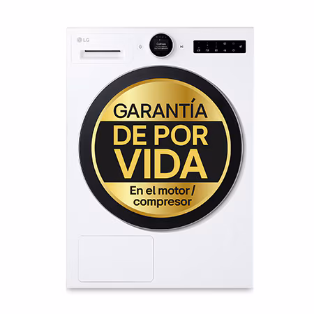 Secadora bomba de calor - LG RHX9009TWC, 9 kg, 24 programas, Bomba Dual Inverter, Wi-Fi ThinQ™, Blanca