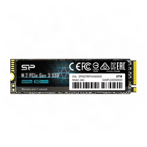 SSD Silicon Power A60 2TB M.2 NVMe PCIe Gen3 3.0 x4