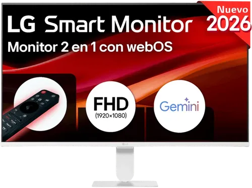 Monitor - LG 32U501SB-W, 32 " Full-HD, 120 Hz, 5 ms, Altavoces integrados, Blanco