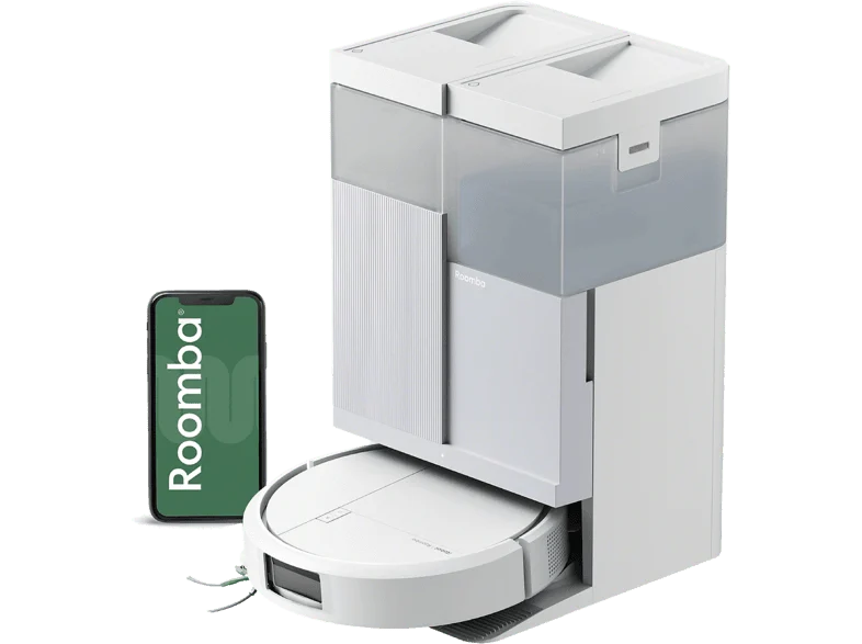 Robot friegasuelos - IRobot Roomba® 415 Combo, 20 000 Pa, Autonomía de 90 días, Antienredos, Blanco