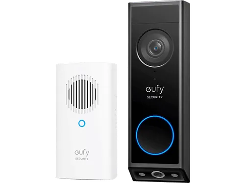 Cámara de vigilancia - Eufy E340, Resolución 2K Full HD, Visión nocturna a color avanzada, Negro