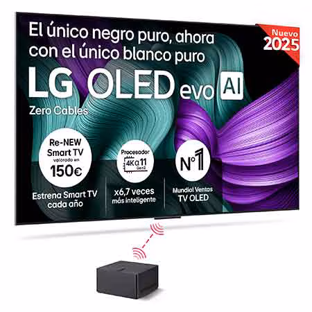 TV OLED 83" - LG OLED83M59LA, UHD 4K Inalámbrico, Procesador Inteligente α11 AI Processor Gen2, Smart TV, DVB-T2 (H.265), Rocky Black