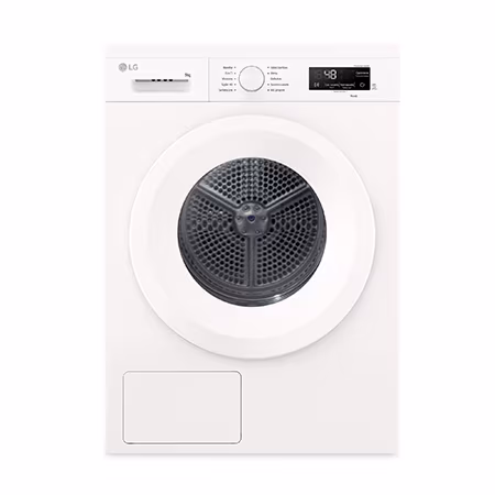 Secadora bomba de calor - LG RHX1009NWH, 9 kg, 10 Programas, ThinQ (Wi-Fi), Bomba Dual, Blanco marfil