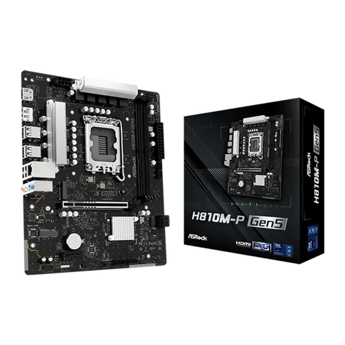Placa base ASRock H810M-P Gen5 Intel H810 LGA1851 DDR5 Micro-ATX
