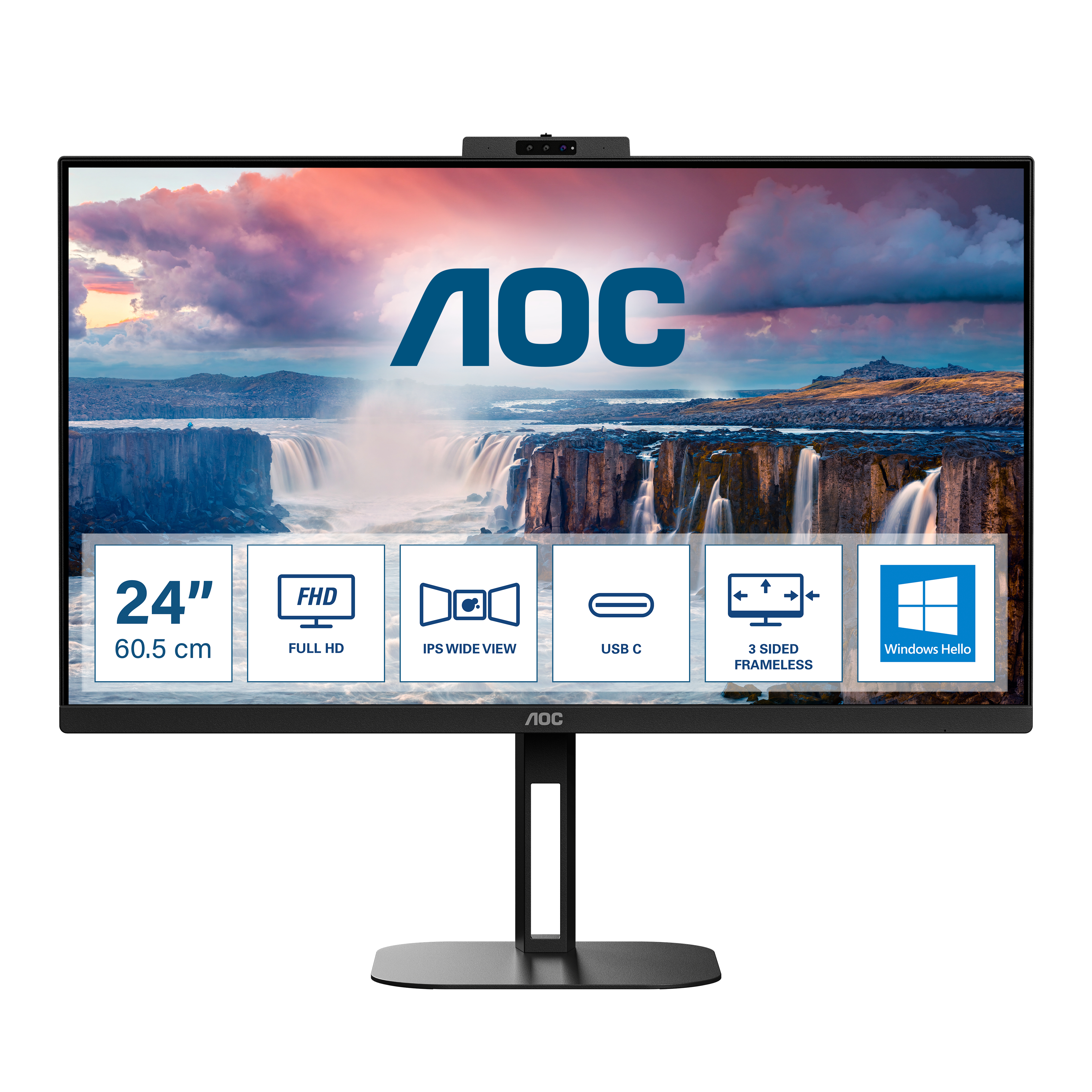 AOC V5 24V5CW/BK pantalla para PC 60,5 cm (23.8") 1920 x 24V5CW/BK