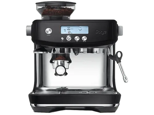 Cafetera express - Sage the Barista Pro™, 15 bar, 1680 W, 2 Tazas, Microespumado manual artesanal, Dosing Funnel™, Negro