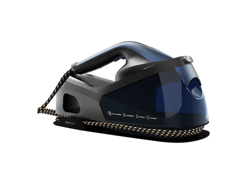 Centro de planchado - Cecotec IronHero V-2400 Station, Suela cerámica Turbo Slide, 3 modos, Depósito 1,2 L, LED, Antical Cyclo Clean, Negro