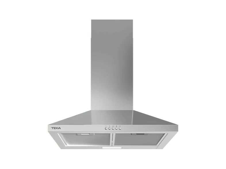 Campana decorativa - Teka DBB 64140 KOS IX, 3 Velocidades, 410 m³/h, 60 cm, Iluminación LED, Acero inoxidable