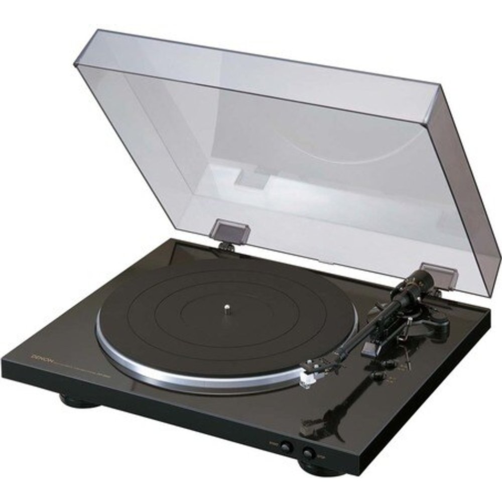 Giradiscos Denon Belt Drive, Cartucho MM Negro DP-300F