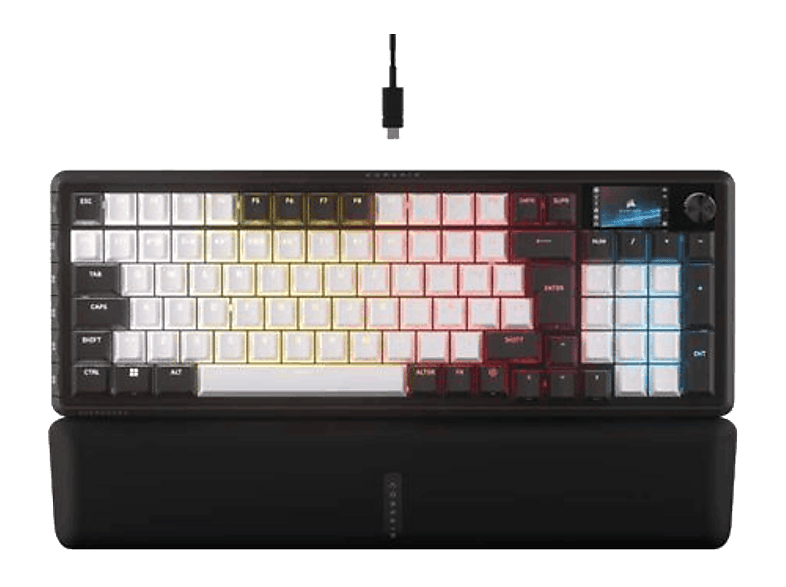 Teclado gaming - Corsair Vanguard 96-MLX Plasma, Mecánico, USB tipo A a C, Negro