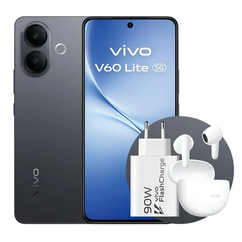 Vivo V60 Lite 5G 8GB/256GB Negro con Auriculares Buds y Cargador 90W