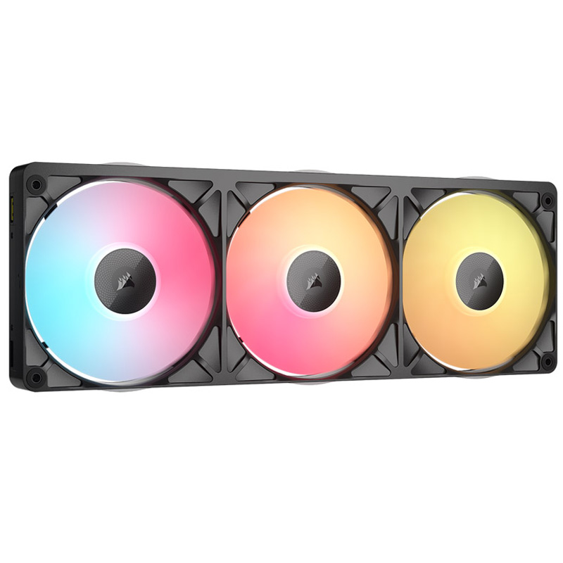 Kit Ventiladores Corsair iCUE RX360 II RGB 3x120mm Hub Negro