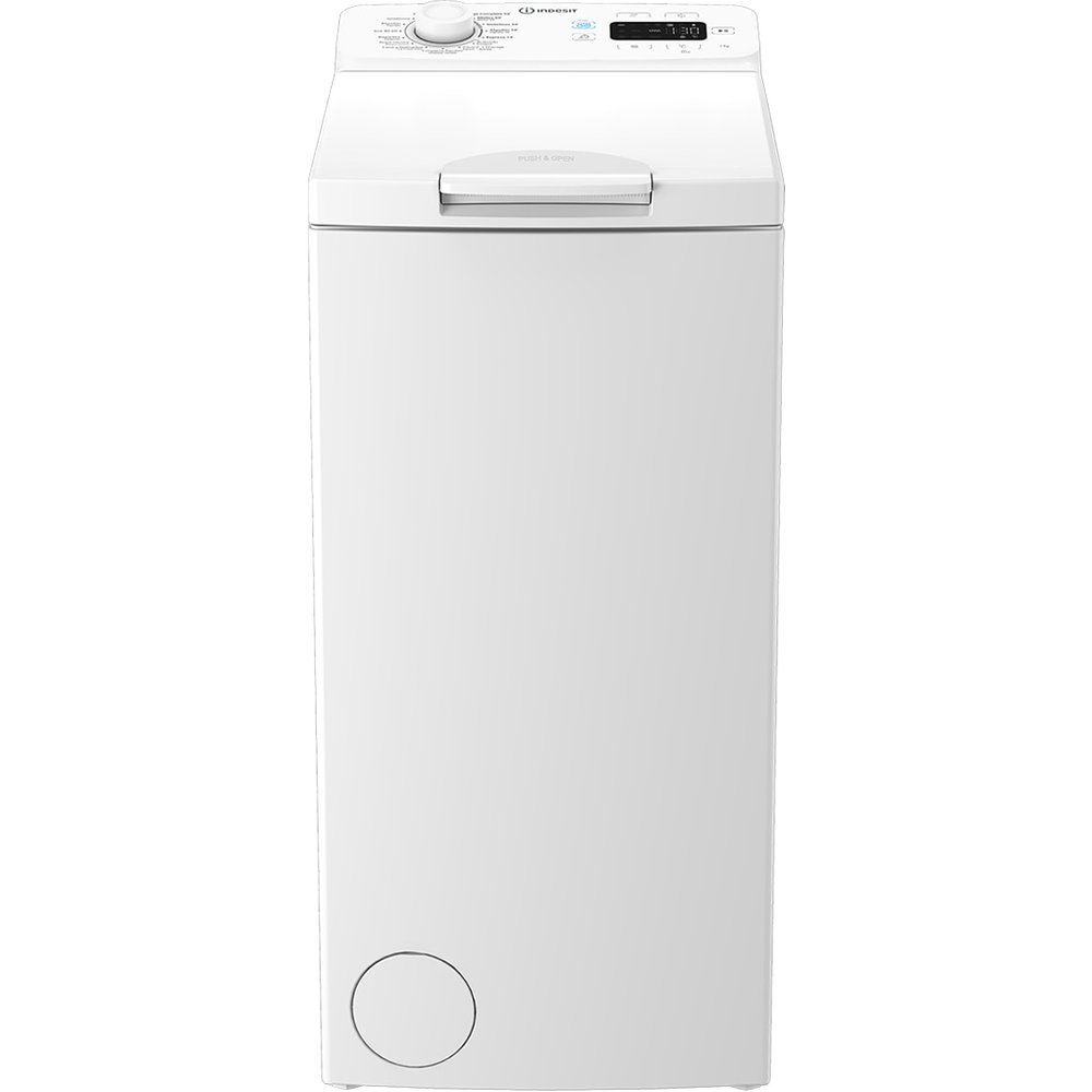 Indesit - Lavadora carga superior Indesit 7 Kg - 1000 rpm, Push & Go - TI 722 P&G SPT.