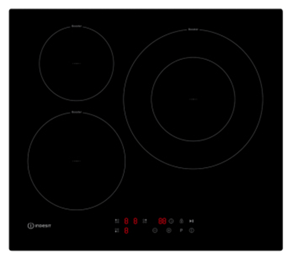 Indesit Isf13q60ne Placa De Induccion 7600W 3 Zonas De Cocciòn