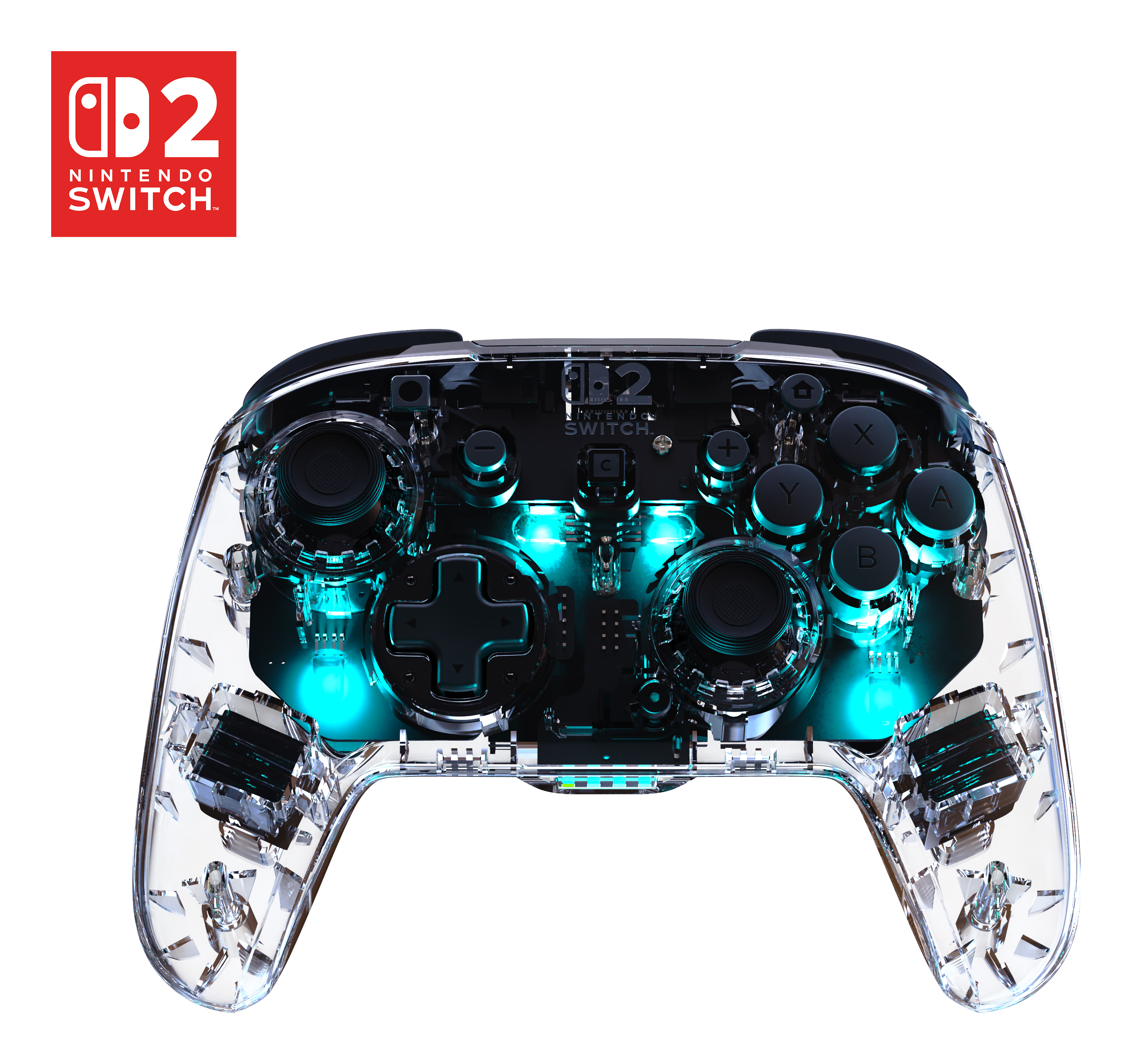 Mando Nintendo Switch 2 - Turtle beach Afterglow™ Wireless Controller, Compatible con Switch, Inalámbrica, 9m de alcance, 40h, Translúcido