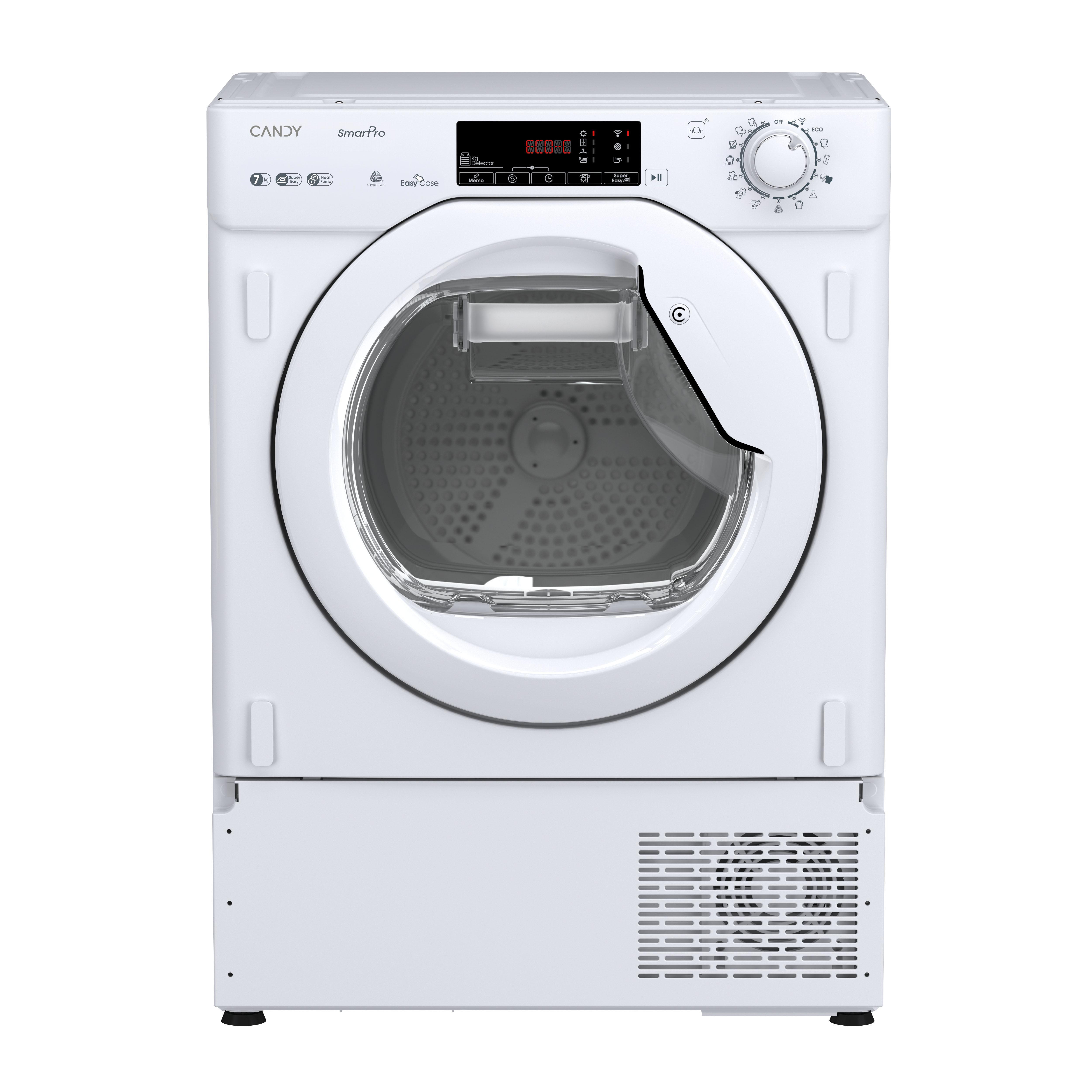 Candy - Secadora Integrable Candy 7kg, Motor AC y Gran Tambor - BCTD H7A2TE-S.