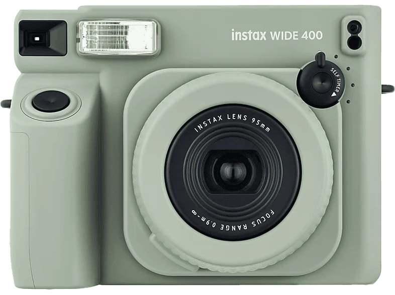 Cámara instantánea - Fujifilm Instax Wide 400, 86 mm x 108 mm, Exposición Automática, Flash, Temporizador, Verde