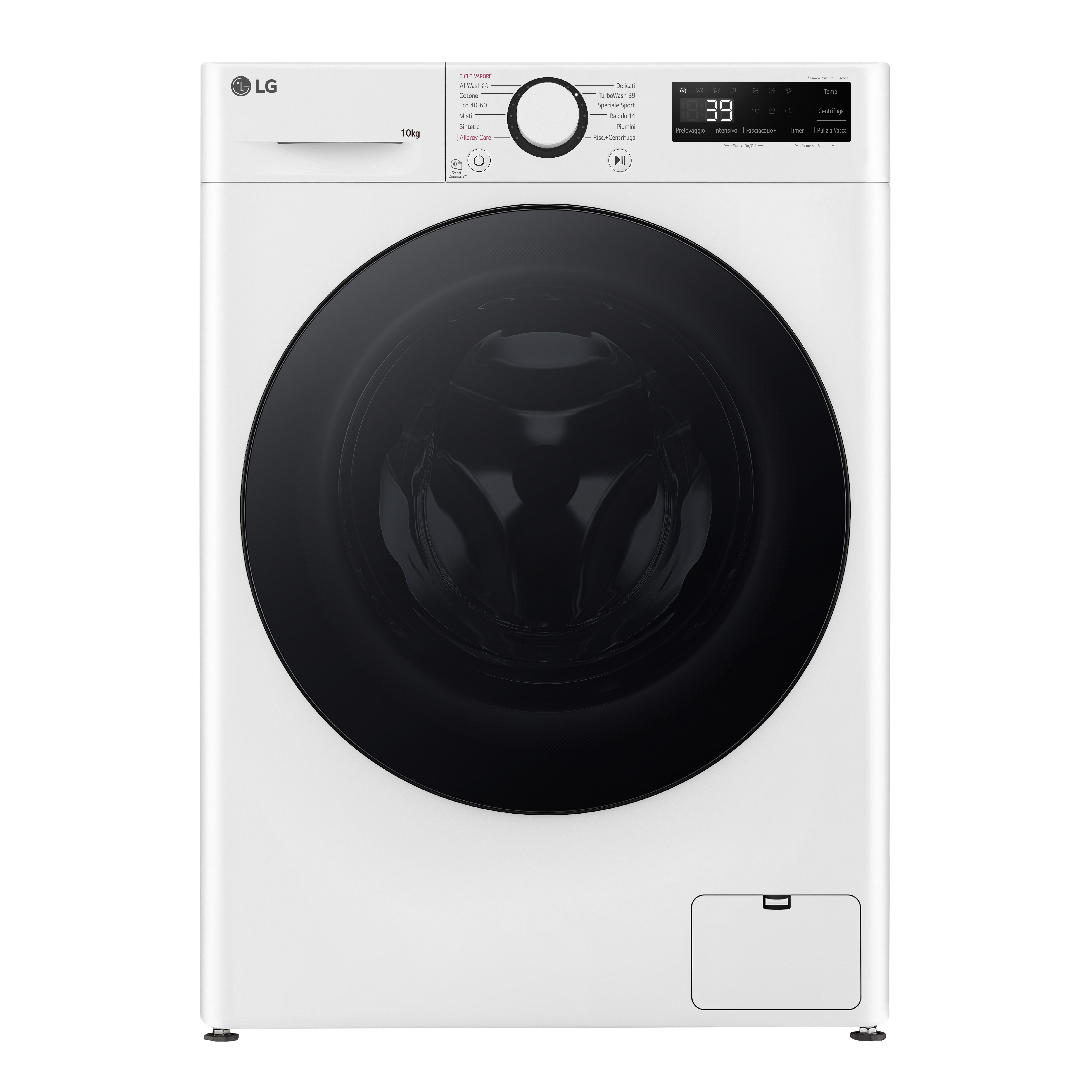 LG - Lavadora LG 10 kg -1400 rpm, TurboWash 360 - F4WR6010AGW.
