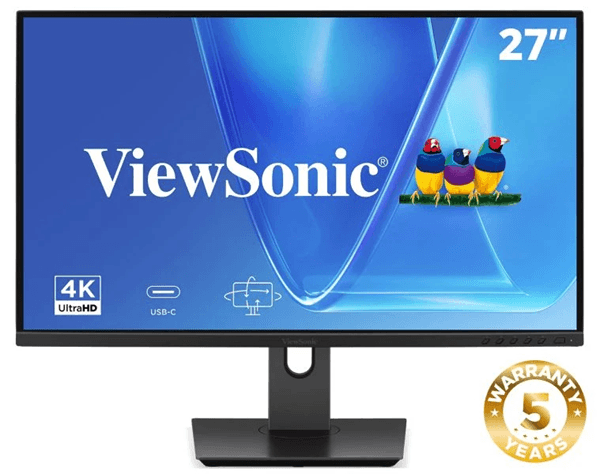27 UHD SuperClear IPS LED Monitor with 2 HDMI DipsplayPort USB-C USB Speakers and Full Ergonomic Stand with 3 sides frameless bezel