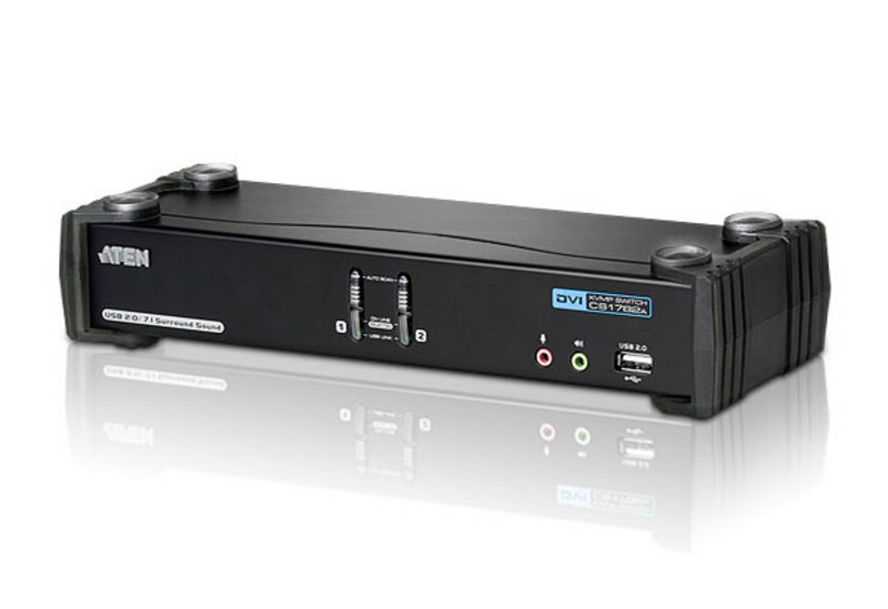 ATEN 2-Port USB DVI Dual Link/CH7.1 Audio KVMP Switch CS1782A-AT-G