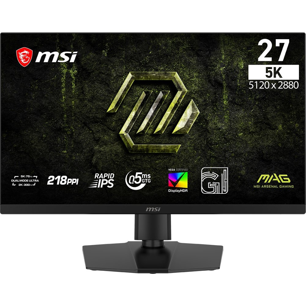 MSI MAG 271KPD7 27" Rapid IPS Dual Mode 5K 75Hz / WQHD 300Hz 0.5ms HDR FreeSync/G-Sync