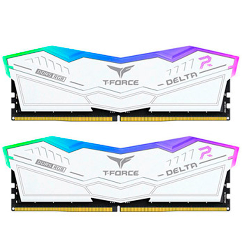 Team Group T-Force Delta RGB 64GB 2x32GB 6000M Hz CL38 EXPO-XMP Blanco