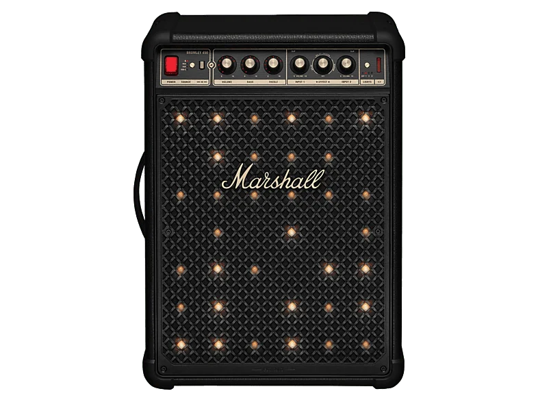 Altavoz bluetooth - Marshall Bromley 450, Con batería, Autonomía 40h, 9600mAh, Para fiestas, Modo estéreo, Indicador LED, Resiste agua, Control táctil