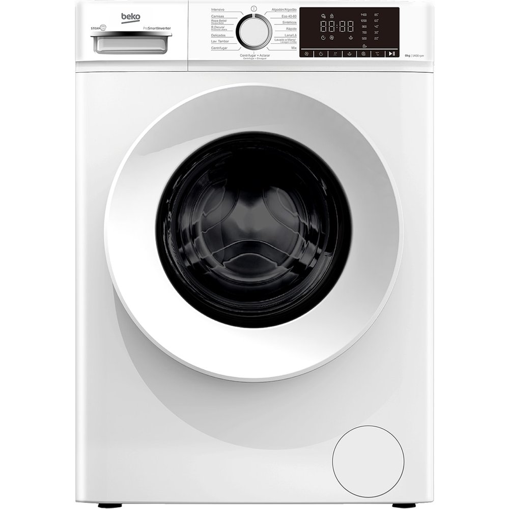 Beko - Lavadora Beko 8 Kg - 1400 rpm, función Vapor - B1XW864WSPT.
