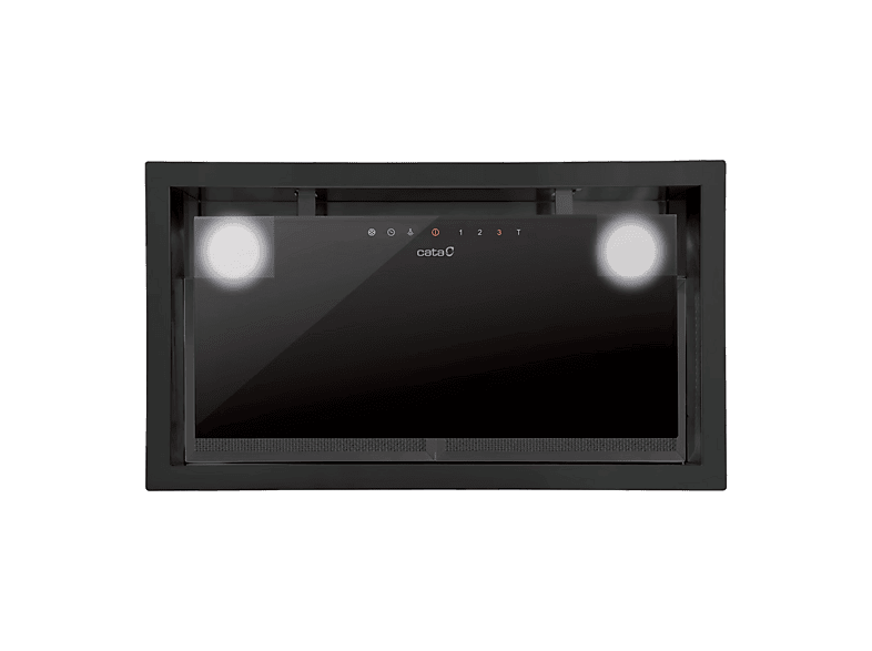 Campana grupo filtrante - Cata GC DUAL 45 BK, 5, 820 m³/h, 49.2 cm Ancho, Iluminación LED, 3 Velocidades + Turbo, Control táctil, Negro
