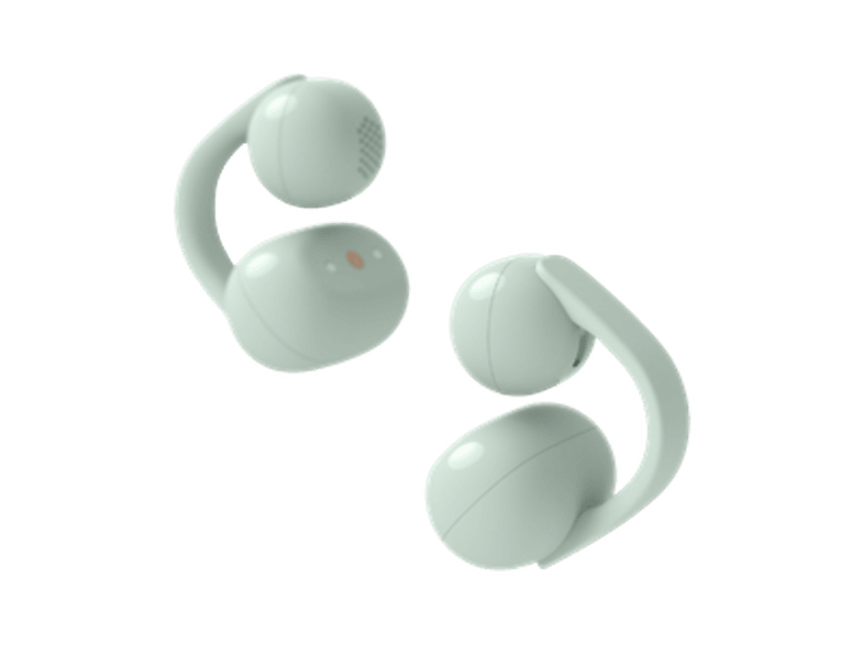 Auriculares True Wireless - Sony LinkBuds Clip, Estilo abierto, 3 modos de escucha, IPX4, Llamadas nítidas, 37 horas, IA, Táctil, iOS/Android, Verde