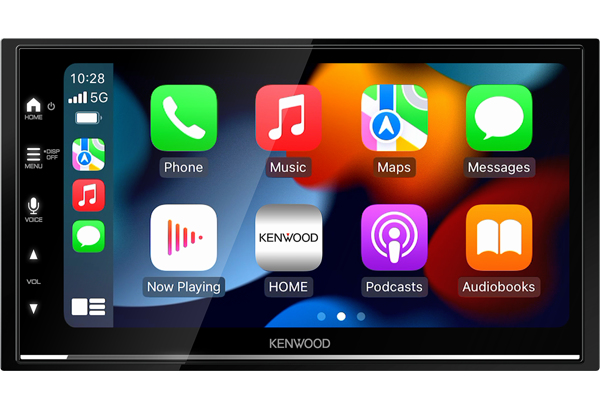 Autorradio Kenwood Negro CarPlay Android Auto Inalámbrico 6.8 pulgadas DMX7722DABS