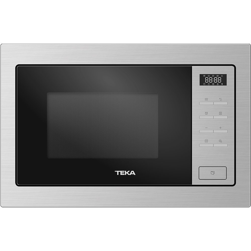 Microondas con grill integrable - Teka MSEG 825 FI SS, 900W, 5 Niveles potencia, 23.6 l, 3 funciones cocinado, 10 menus, Acero inoxidable