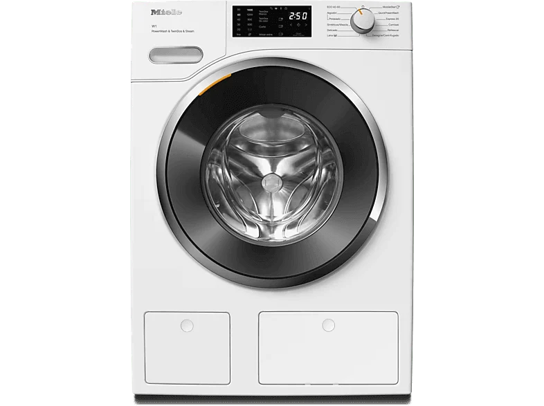 Lavadora carga frontal - Miele WWG880 WCS PWash&TDos&Steam, 9 kg, 1400 rpm, 11 Programas, SteamCare, QuickPowerWash, Blanco loto