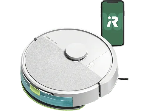 Robot friegasuelos - iRobot Roomba® 105 Combo Y311240, 12.8V, 200 ml, Autonomía 2h, Blanco