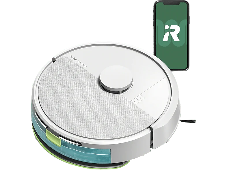 Robot friegasuelos - iRobot Roomba® 105 Combo Y311240, 12.8V, 200 ml, Autonomía 2h, Blanco
