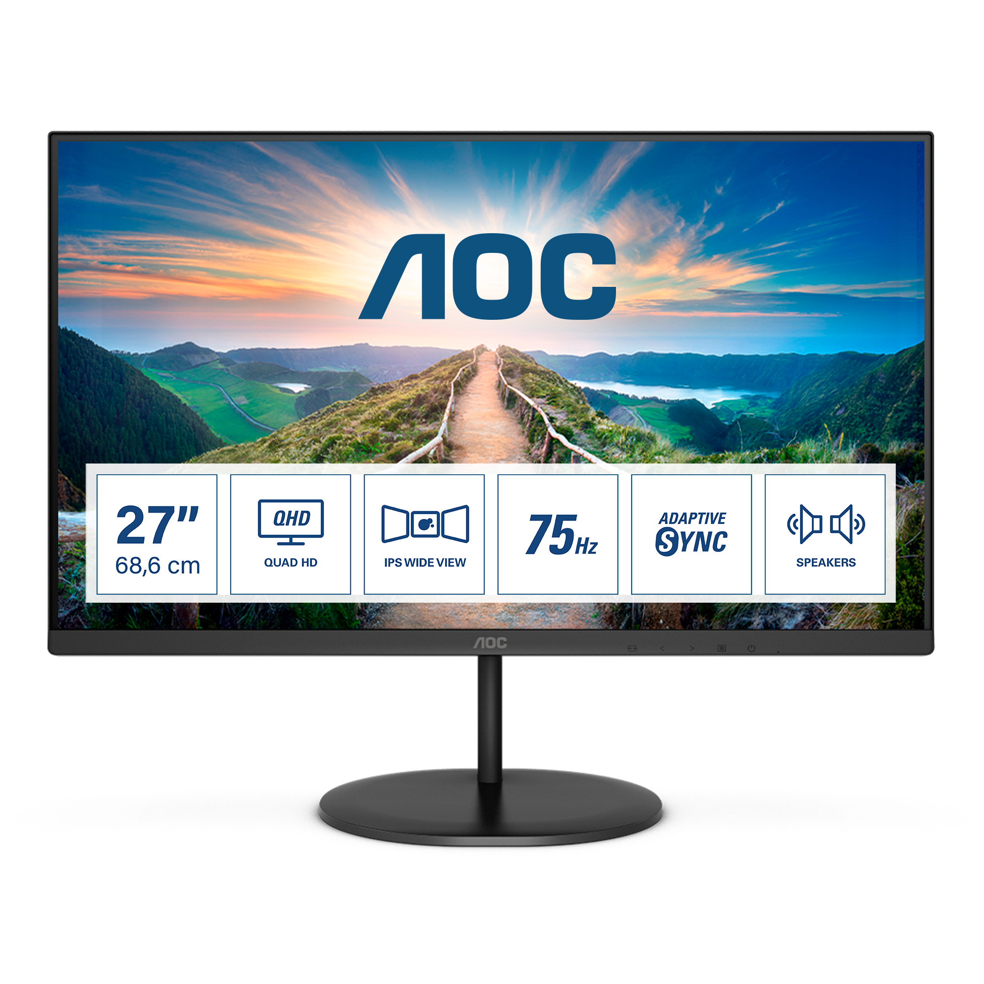AOC Q27V4EA 27" QHD IPS 75Hz Adaptative Sync