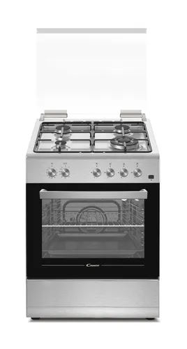 Candy - Cocina compacta Candy 59,8 cm, placa de gas 4 quemadores y horno - CGG655SI-E.