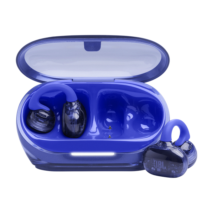 Auriculares True Wireless - JBL Soundgear Clips, 32h Autonomía, 4 Micrófonos, IP54, Conexión Multipunto y Emparejamiento Rápido, Azul