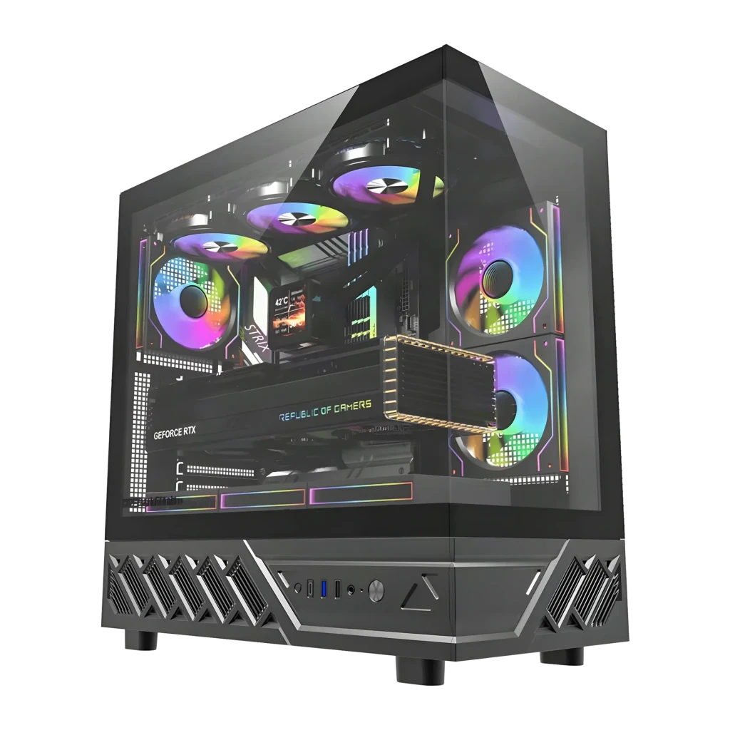 Caja PC Darkflash DS950V Cristal Templado 270° ATX / M-ATX / ITX Negro