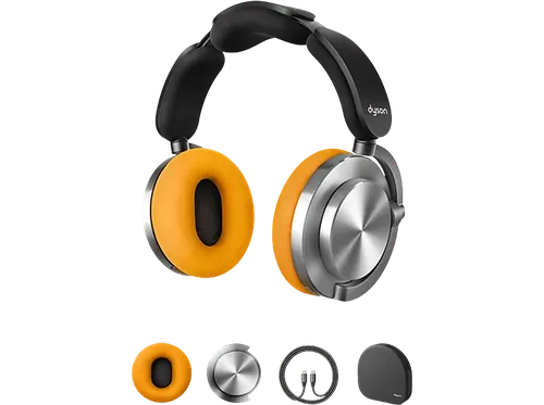 Auriculares inalámbricos - Dyson OnTrac™, Bluetooth, Cancelación Activa de ruido, Autonomía 55h, CNC Aluminium