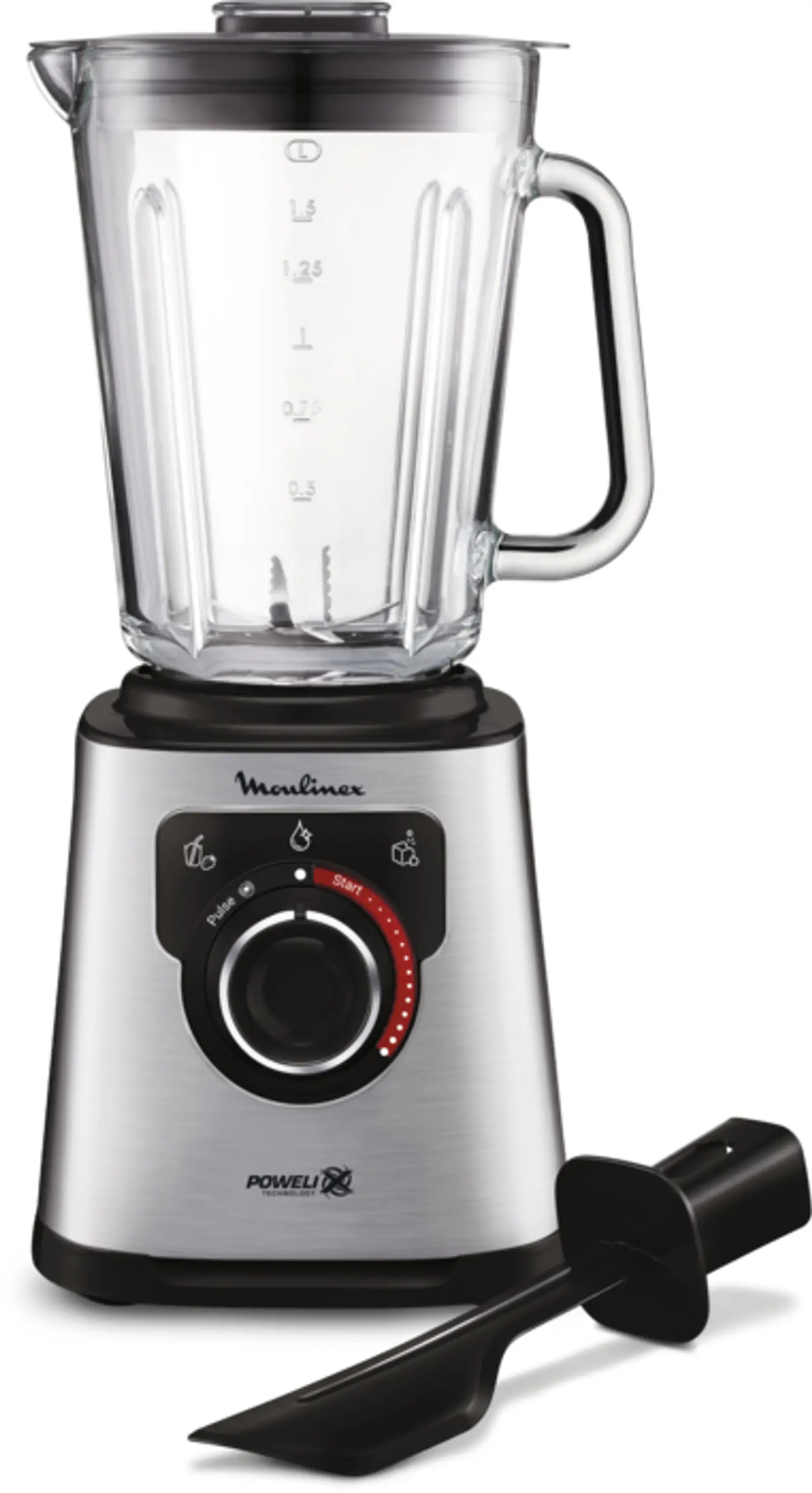 Moulinex Perfectmix+, Batidora de Vaso, 1200W, Cristal , Inox