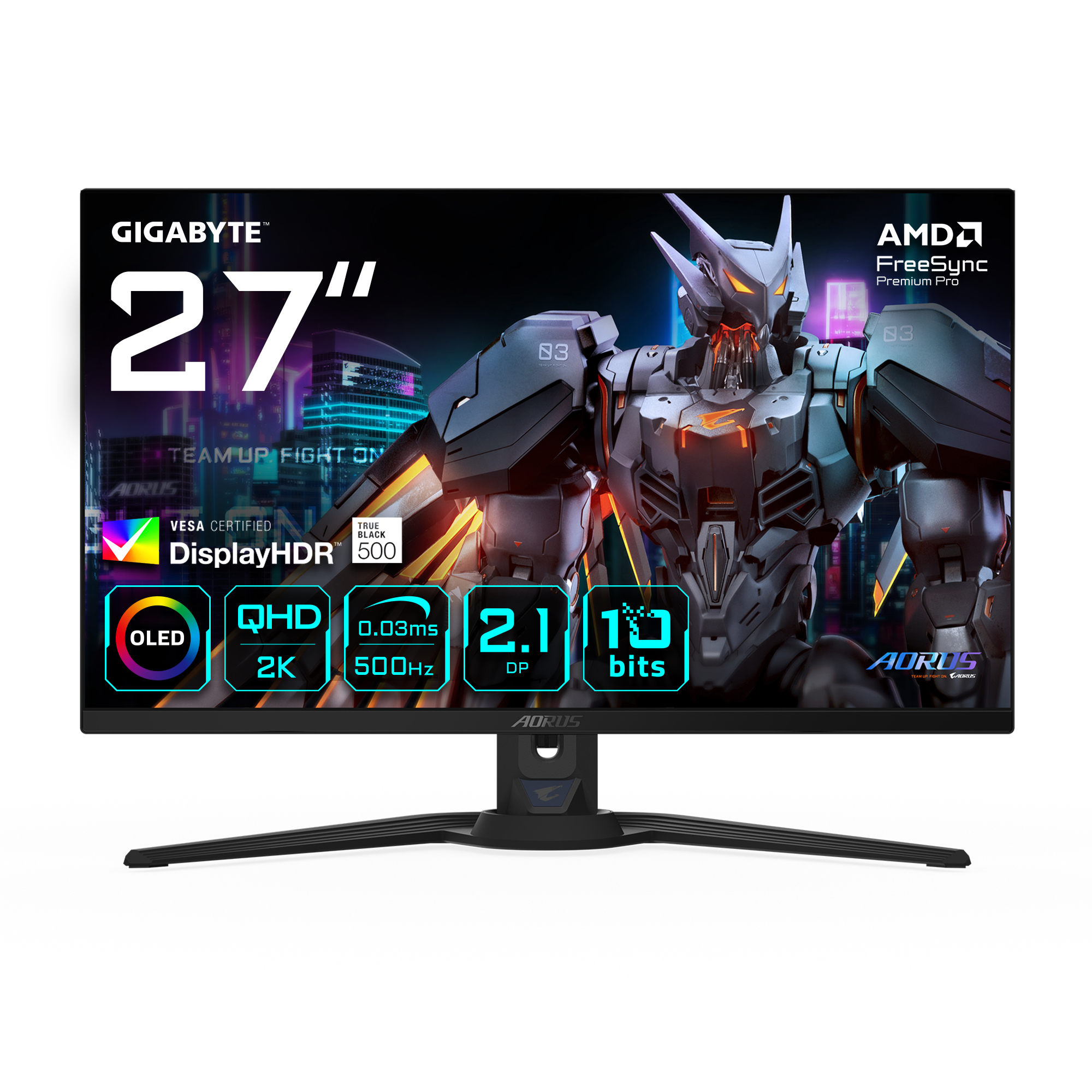Gigabyte AORUS FO27Q5P 27" QHD QD-OLED 500Hz 0.03ms HDR FreeSync/G-Sync