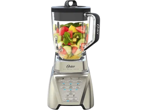 Batidora de vaso - Oster Pro BLSTMB-CT0-050, 1100 W, 16600 rpm, 3 Velocidades, 2 l, Plata
