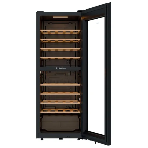 Vinoteca - Haier HWS56GDG, 56 botellas, 2 zonas temperatura, Doble Zona, Negro: imagen 3