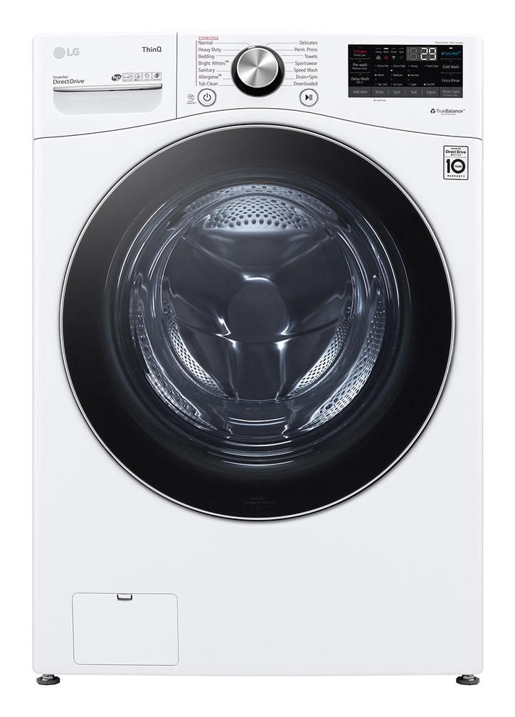 Lavadora carga frontal - LG F0P3CYV2W, 20 kg, 1000 rpm, 14 programas, TurboWash™ 360˚, Steam™, Blanco