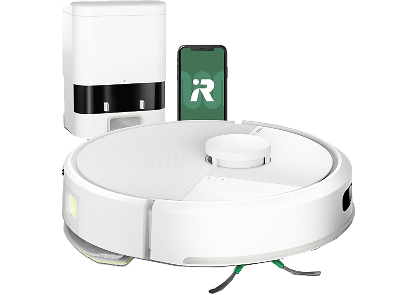 Robot friegasuelos - iRobot Roomba® 105 Combo Y351240, 12.8V, Capacidad de la Base 75 días, Autonomía 2h, Blanco