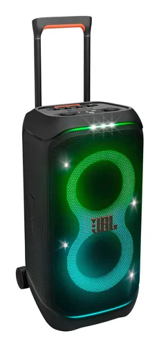 Altavoz de gran potencia - JBL PartyBox Stage 320, 240W, Con batería, Autonomía 18h, Portátil para fiestas, Asa telescópica, Ruedas, Bluetooth