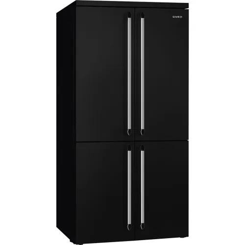 Smeg - Frigorífico Americano Smeg, 4 puertas, Total No Frost, 572 litros, Negro - FQ960BL6.