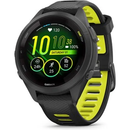 Garmin Forerunner 265 42mm Negro Con Correa De Silicona Negro / Amarillo